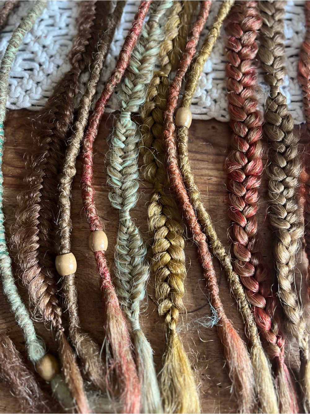 Hand-Braided Colorful Hair Extensions - Multi-Color - Picture 3 of 7